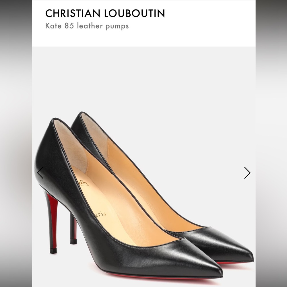 Christian Louboutin Kate 85mm black leather heels (36/6)